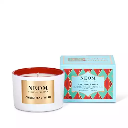 NEOM Christmas Wish Luxury Scented Candle Travel Size | Mandarin & Cinnamon