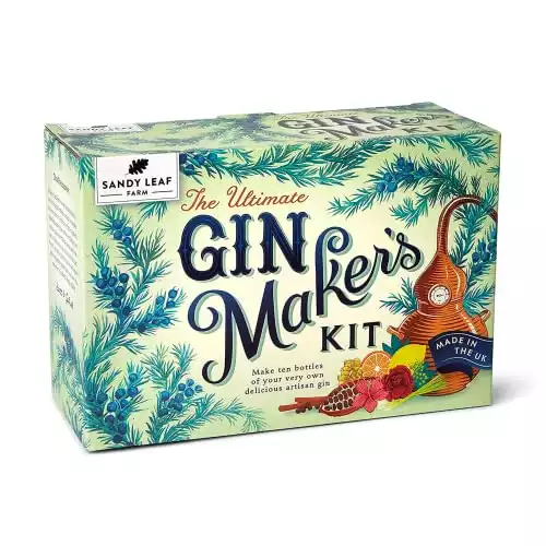 Sandy Leaf Farm Gin Making Kit – 10 Bottle Gin Maker’s Set w/ Pink & Citrus Flavour Spice Blends