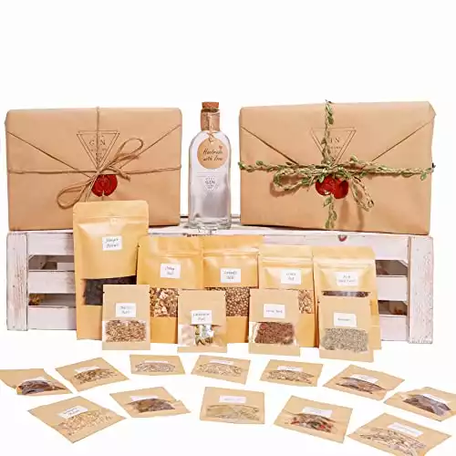 Dava Gin Making Kit | 20 Gin Botanicals to Infuse More Than 10 Bottles at Home