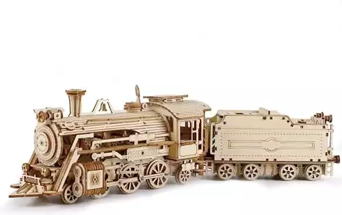 Steam Train 3D Wooden Model Kit