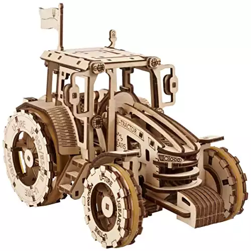 UGEARS Wooden Tractor Model Kit